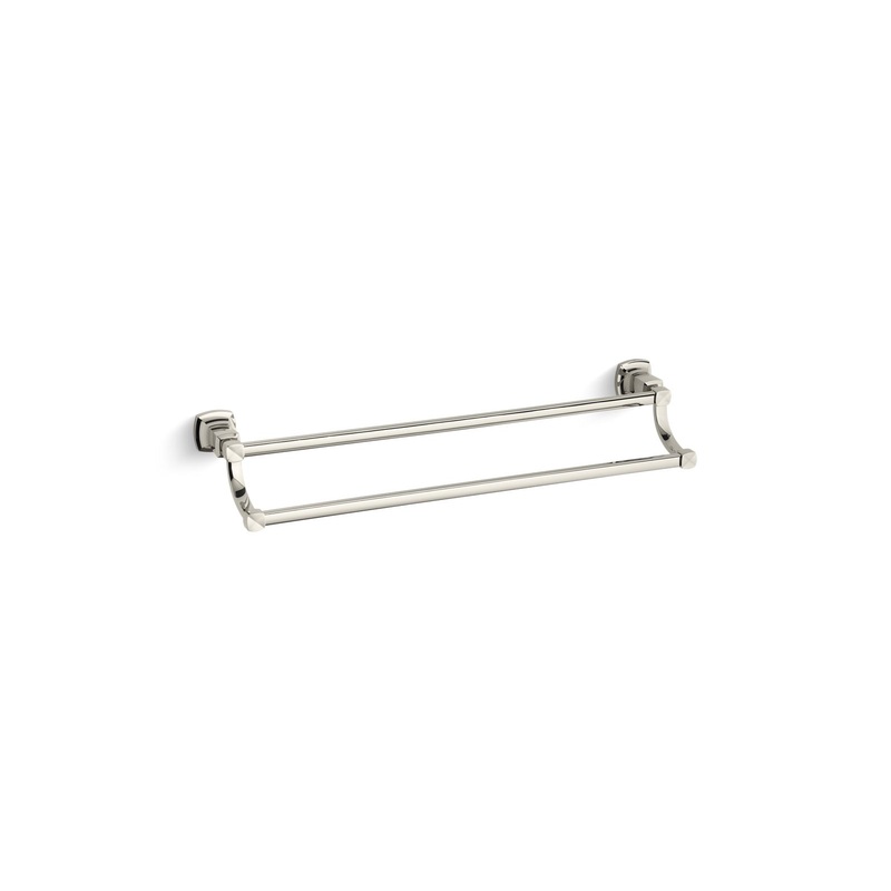 KOHLER K-16253-SN Margaux 24" Double Towel Bar In Vibrant Polished Nickel