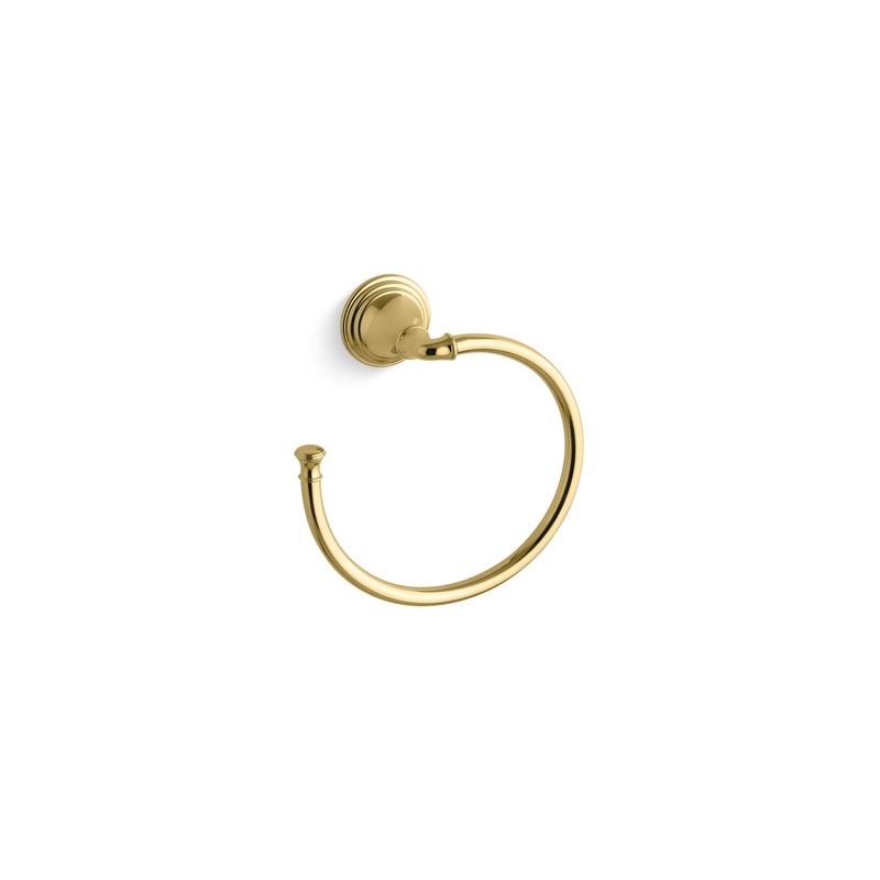 KOHLER K-10557-PB Devonshire Towel Ring In Vibrant Polished Brass