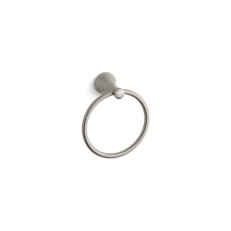 KOHLER K-13435-BN Coralais Towel Ring In Vibrant Brushed Nickel
