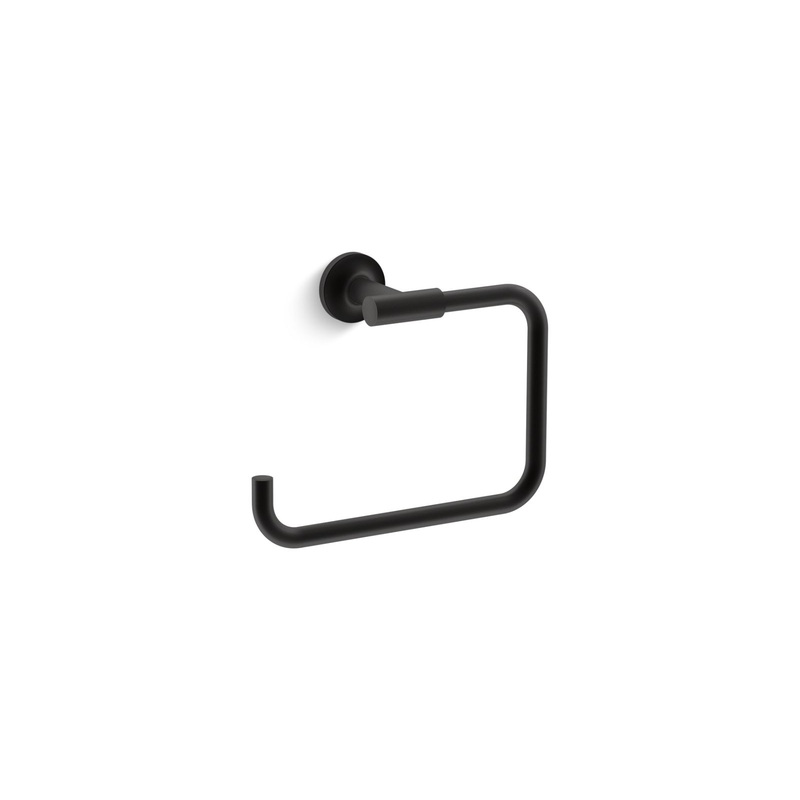 KOHLER K-14441-BL Purist Towel Ring In Matte Black