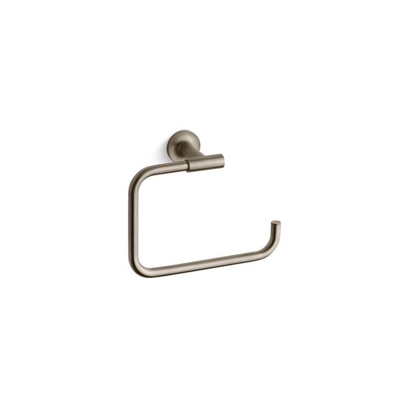 KOHLER K-14441-BV Purist Towel Ring In Vibrant Brushed Bronze