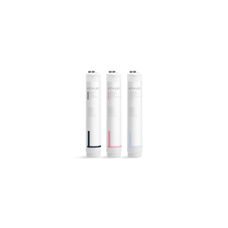 KOHLER K-22159-NA Aquifer Reverse Osmosis (Ro) Replacement Filter 3-Pack