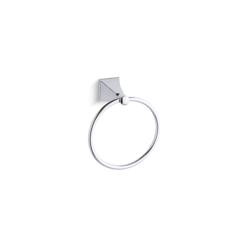 KOHLER K-487-CP Memoirs Stately Towel Ring In Polished Chrome