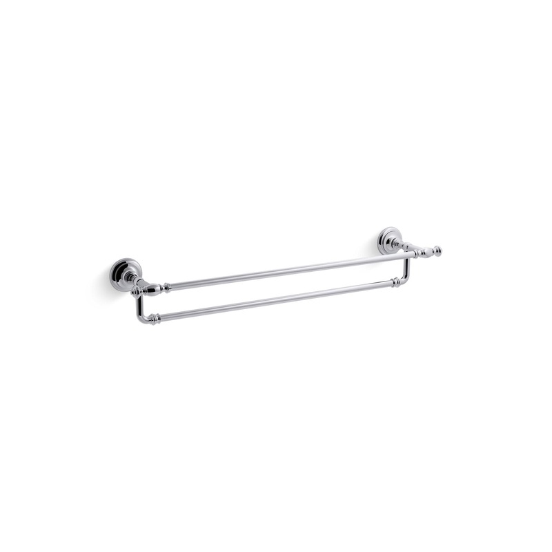 KOHLER K-72570-CP Artifacts 24" Double Towel Bar In Polished Chrome