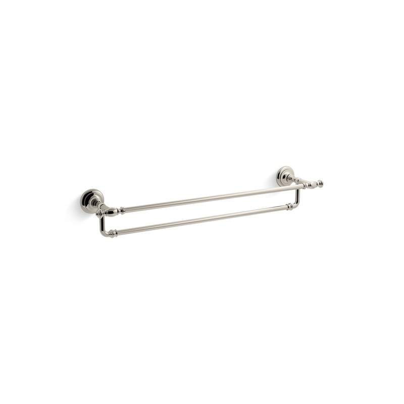 KOHLER K-72570-SN Artifacts 24" Double Towel Bar In Vibrant Polished Nickel