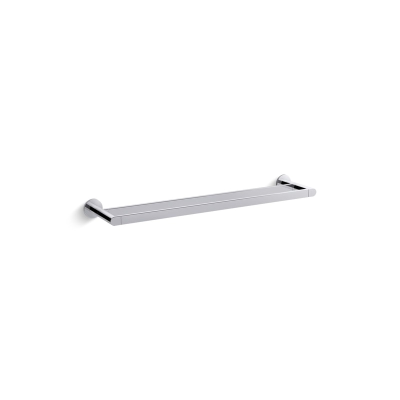 KOHLER K-73144-CP Composed 24" Double Towel Bar In Polished Chrome