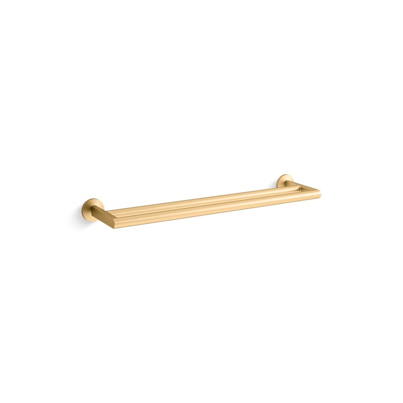 KOHLER K-78375-2MB Components Double Towel Bar In Vibrant Brushed Moderne Brass