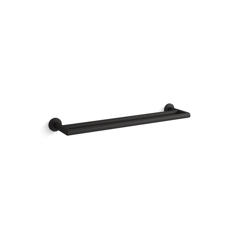 KOHLER K-78375-BL Components Double Towel Bar In Matte Black