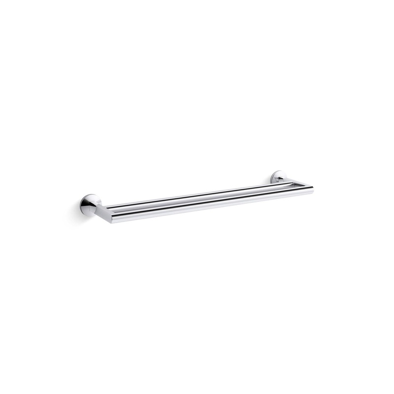 KOHLER K-78375-CP Components Double Towel Bar In Polished Chrome