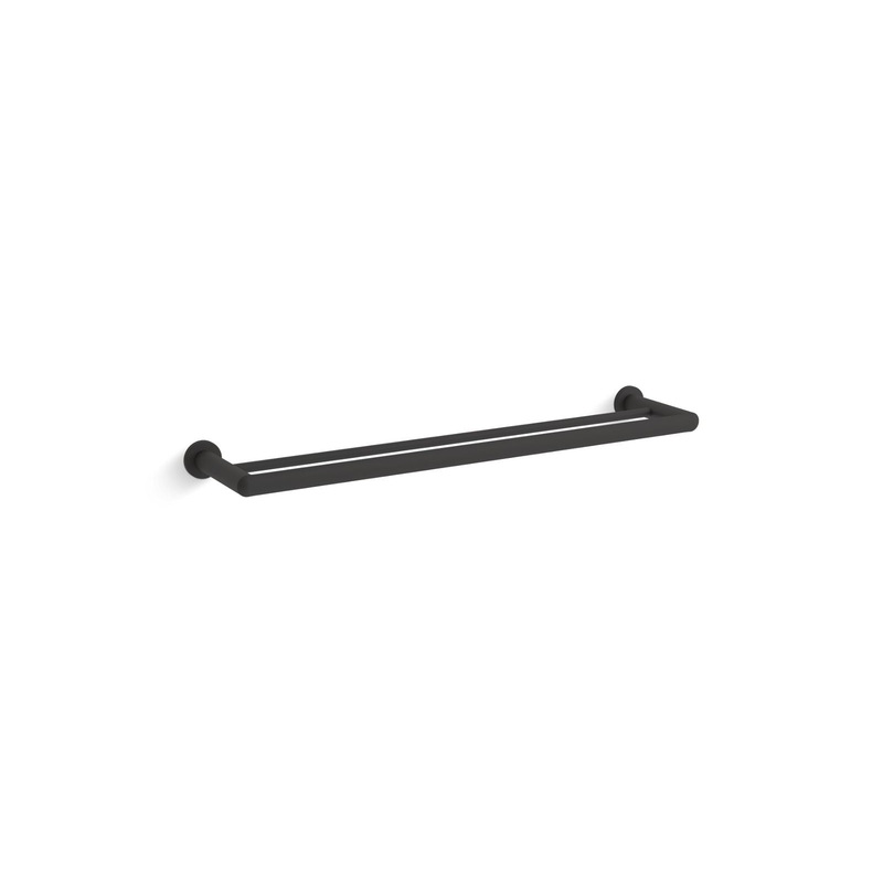 KOHLER K-97890-BL Kumin 24" Double Towel Bar In Matte Black
