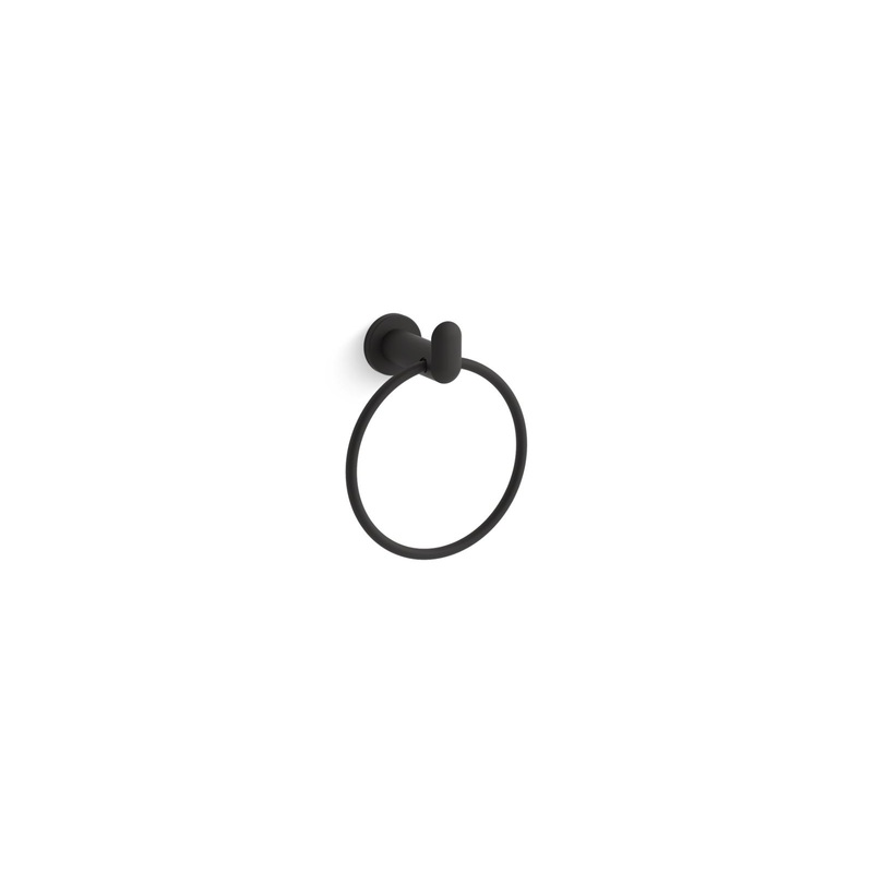 KOHLER K-97898-BL Kumin Towel Ring In Matte Black