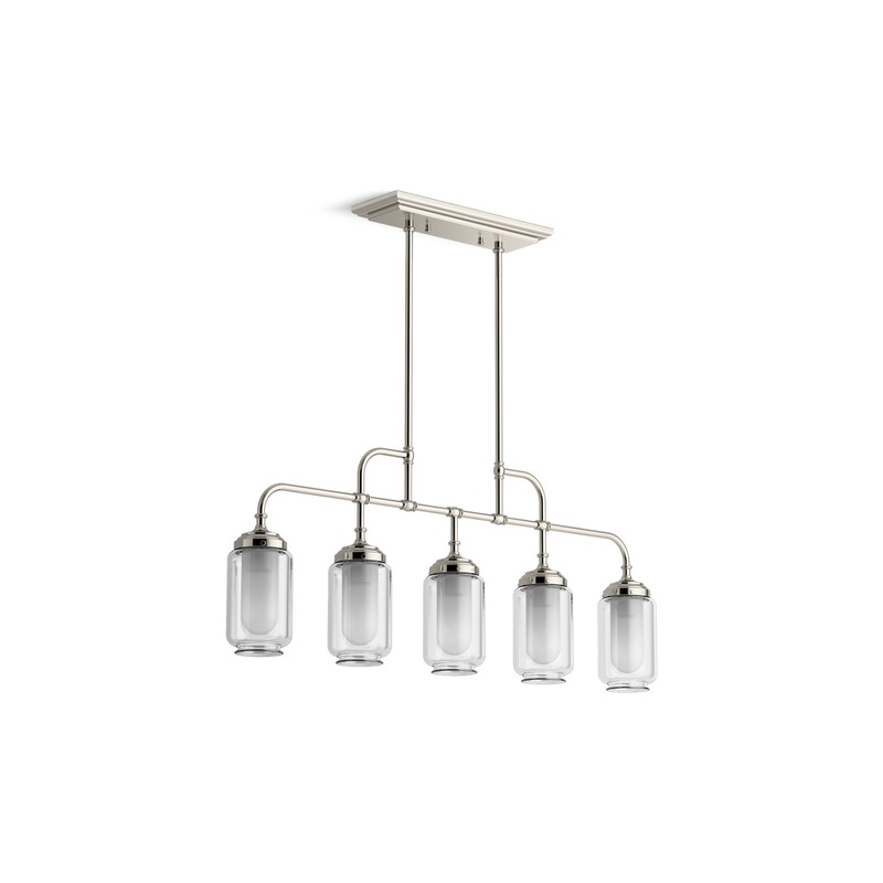 KOHLER K-22660-CH05-SNL Artifacts 36" Linear Chandelier In Polished Nickel
