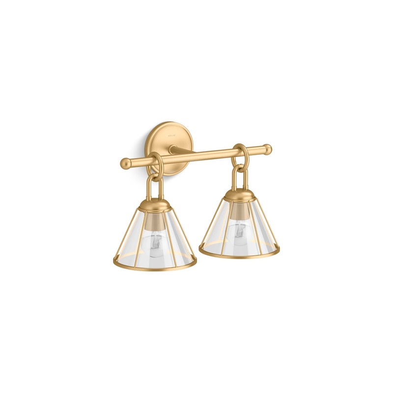 KOHLER K-27742-SC02-2GL Terret Two-Light Sconce In Brushed Moderne Brass