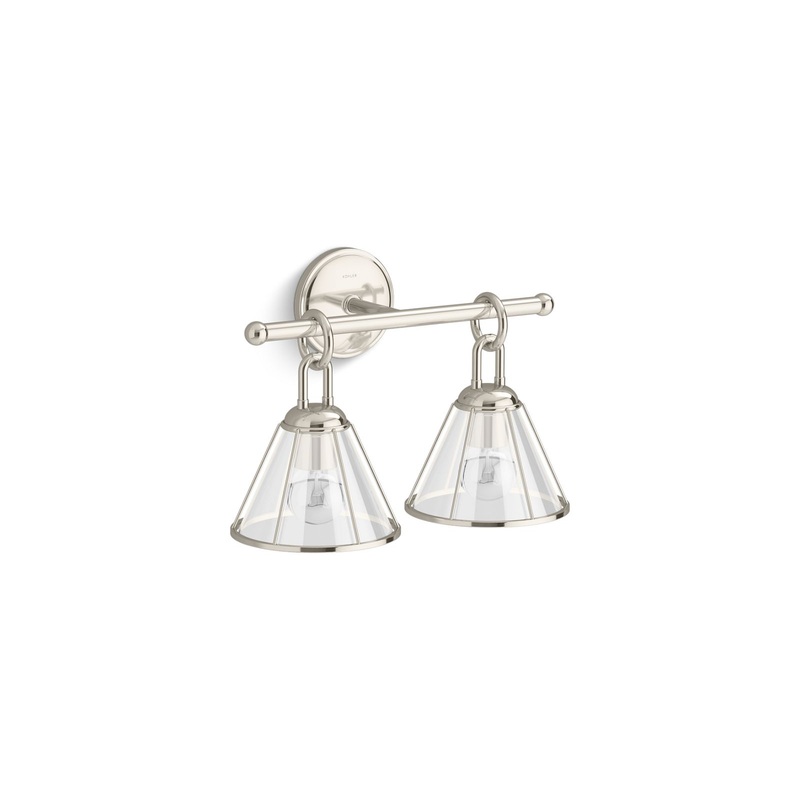 KOHLER K-27742-SC02-SNL Terret Two-Light Sconce In Polished Nickel