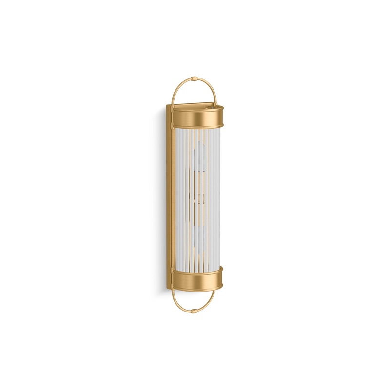 KOHLER K-27752-SC02-2GL Terret Two-Light Bath Bar In Brushed Moderne Brass