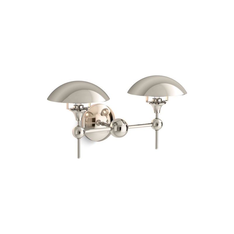 KOHLER K-27945-SC02-SNL Vorleigh Two-Light Sconce In Polished Nickel