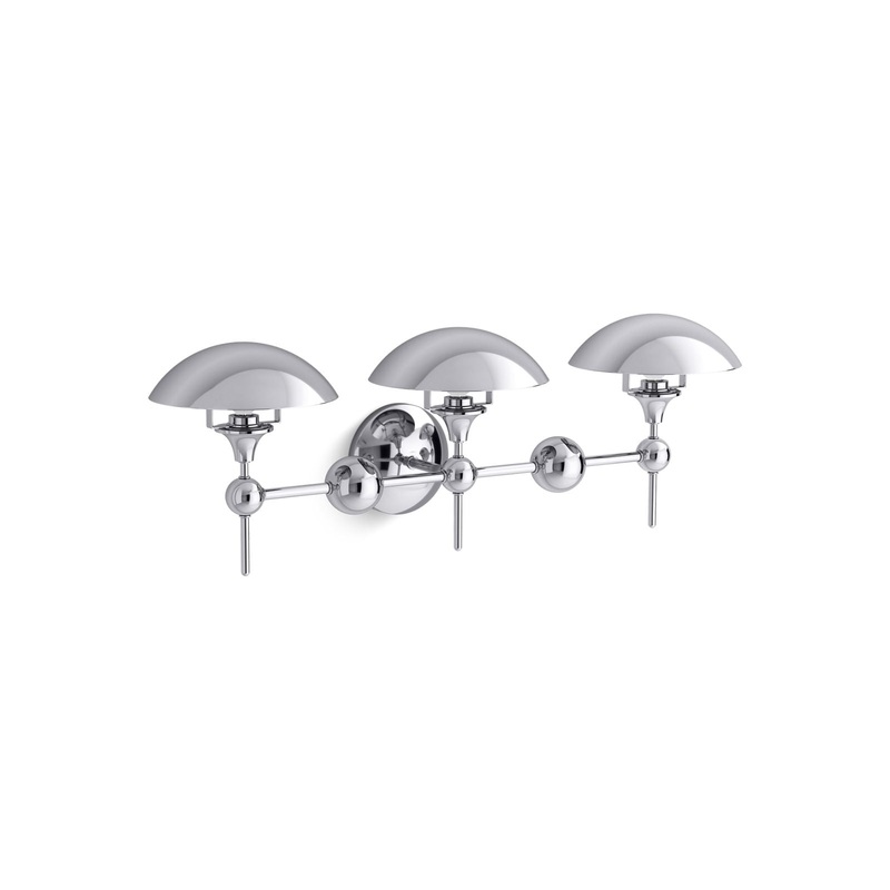 KOHLER K-27946-SC03-CPL Vorleigh Three-Light Sconce In Polished Chrome