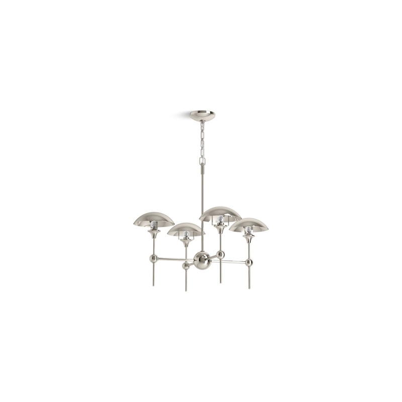 KOHLER K-27950-CH04-SNL Vorleigh 30" Chandelier In Polished Nickel