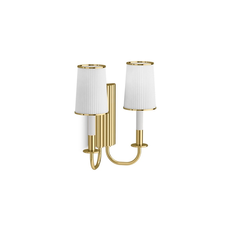 KOHLER K-28544-SC02-2PL Tresdoux Two-Light Sconce In Polished Brass