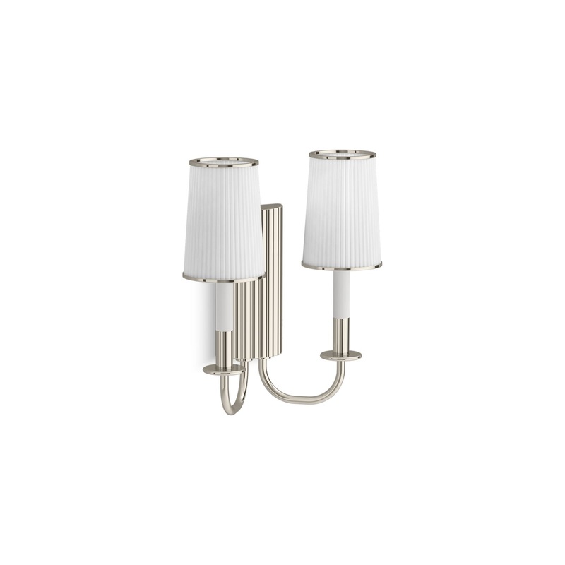 KOHLER K-28544-SC02-SNL Tresdoux Two-Light Sconce In Polished Nickel