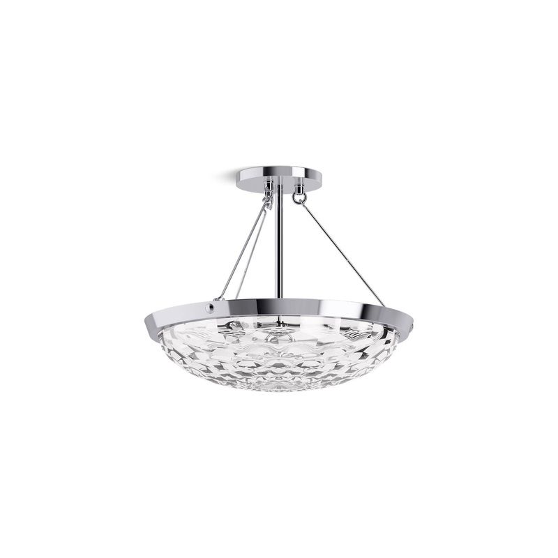 KOHLER K-29374-SF03B-CPL Arendela 15-1/2" Semi-Flush In Polished Chrome