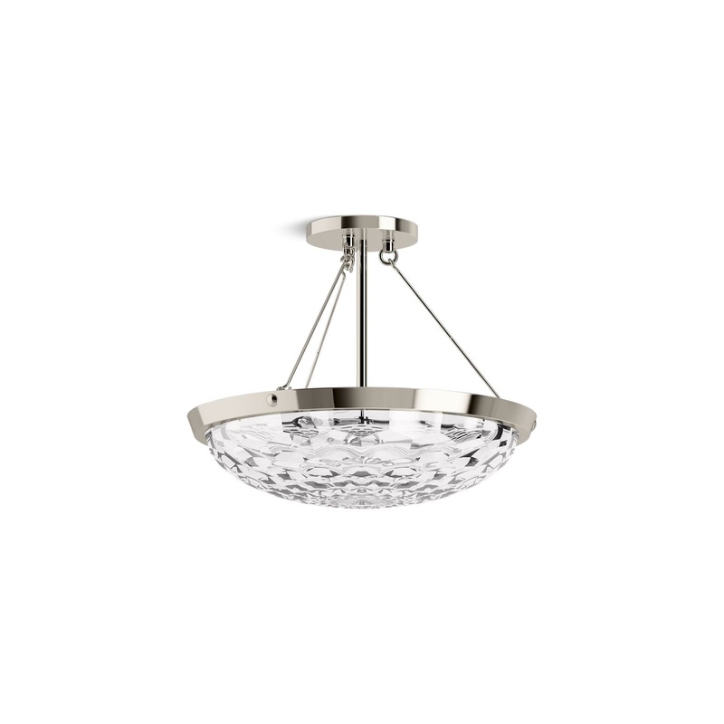 KOHLER K-29374-SF03B-SNL Arendela 15-1/2" Semi-Flush In Polished Nickel
