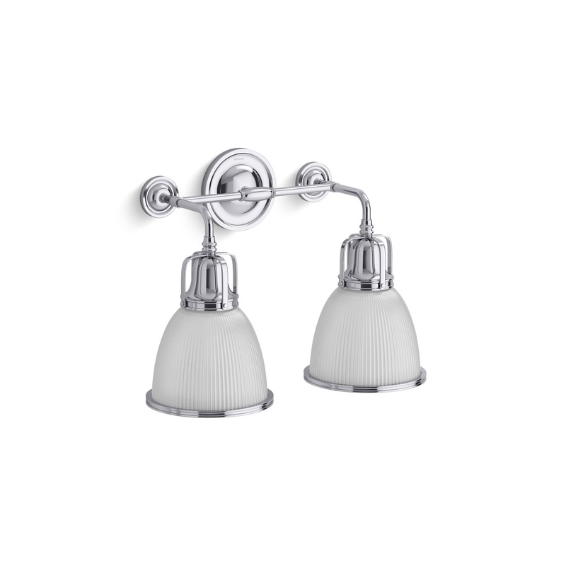KOHLER K-32282-SC02-CPL Hauksbee Two-Light Bell Sconce In Polished Chrome