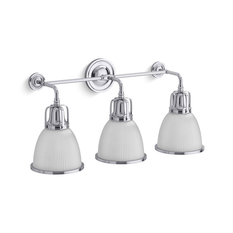 KOHLER K-32283-SC03-CPL Hauksbee Three-Light Bell Sconce In Polished Chrome