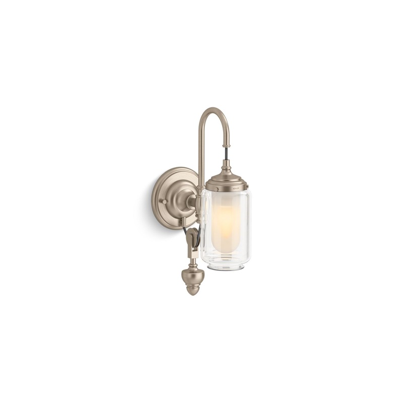KOHLER K-72581-BVL Artifacts One-Light Adjustable Sconce In Brushed Bronze