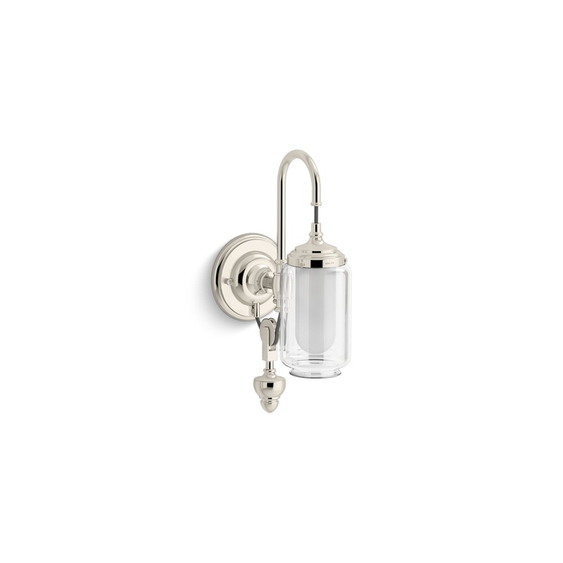 KOHLER K-72581-SNL Artifacts One-Light Adjustable Sconce In Polished Nickel