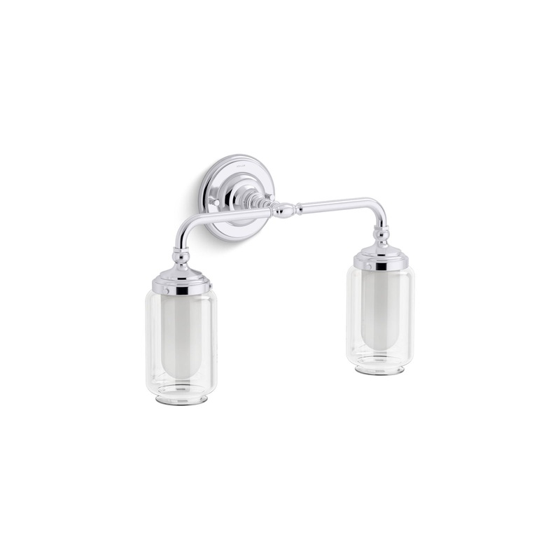 KOHLER K-72582-CPL Artifacts Two-Light Sconce In Polished Chrome