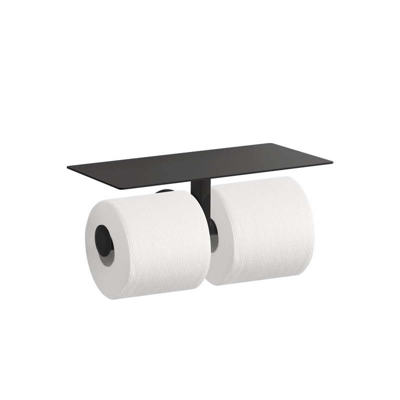 KOHLER K-78384-BL Components Covered Double Toilet Paper Holder In Matte Black