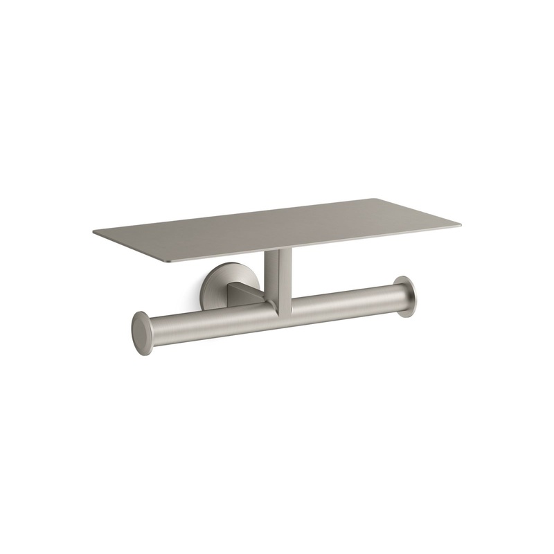 KOHLER K-78384-BN Components Covered Double Toilet Paper Holder In Vibrant Brushed Nickel