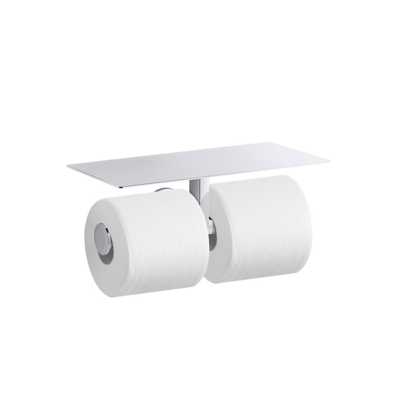 KOHLER K-78384-CP Components Covered Double Toilet Paper Holder In Polished Chrome