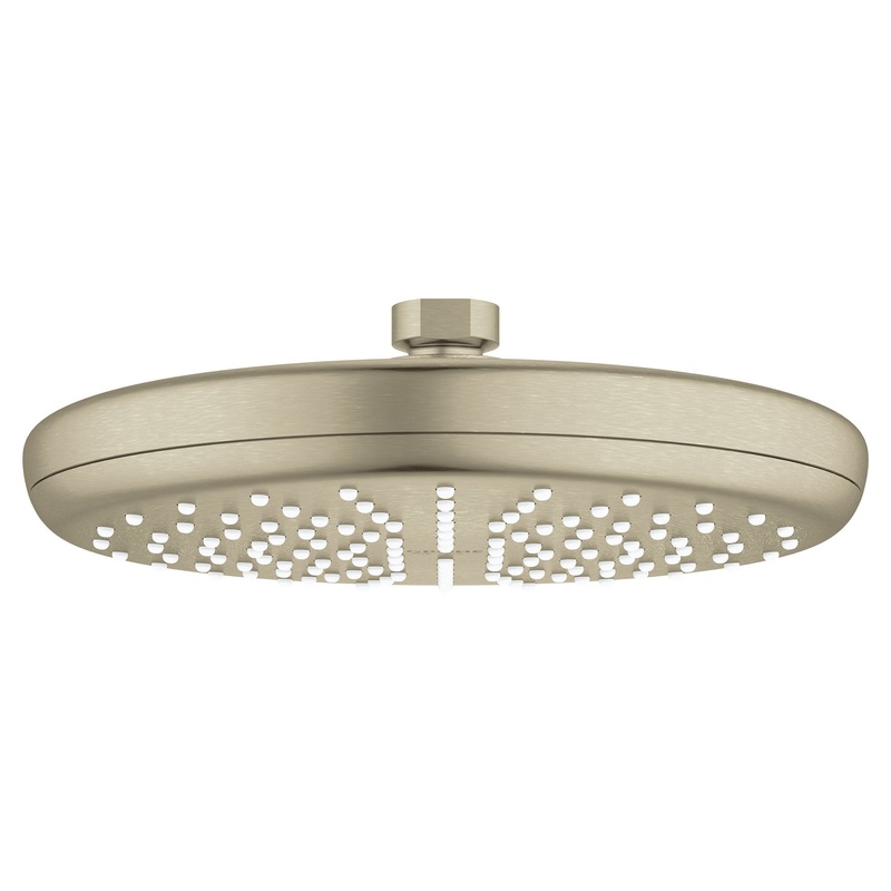 GROHE 26409EN0 Tempesta Brushed Nickel 210 Shower Head, 8" - 1 Spray, 1.75 gpm
