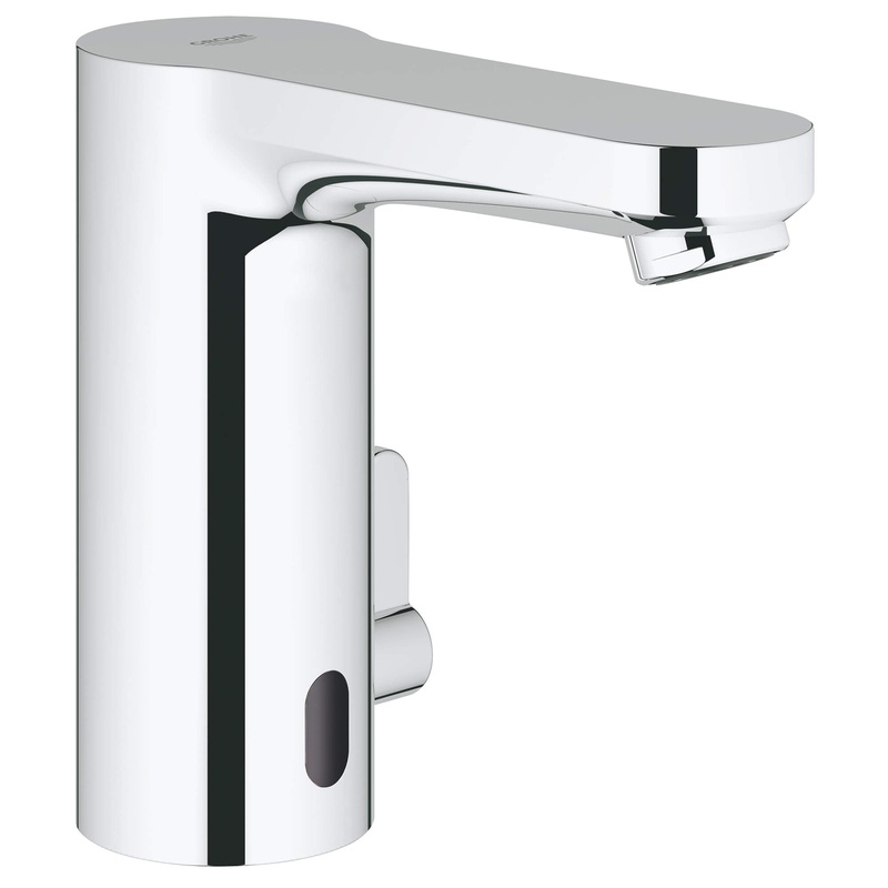 GROHE 36328000 Eurosmart Chrome Cosmopolitan E Centerset Touchless Electronic Bathroom Faucet With Temperature Control Lever
