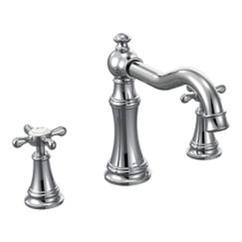 MOEN TS22101 Weymouth  Two-Handle Roman Tub Faucet In Chrome