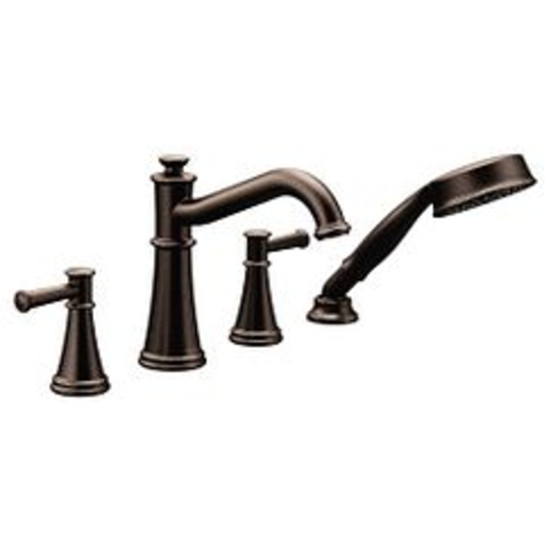 MOEN T9024ORB Belfield  Two-Handle Roman Tub Faucet Includes Hand Shower In Oil Rubbed Bronze