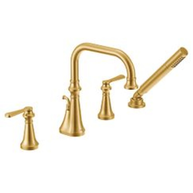 MOEN TS44504BG Colinet  Two-Handle Roman Tub Faucet In Brushed Gold