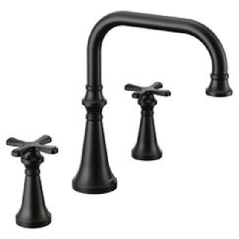 MOEN TS44505BL Colinet  Two-Handle Roman Tub Faucet In Matte Black