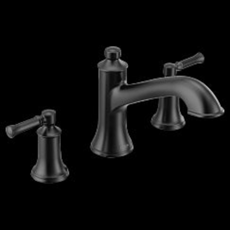 MOEN T683BL Dartmoor  Two-Handle Roman Tub Faucet In Matte Black