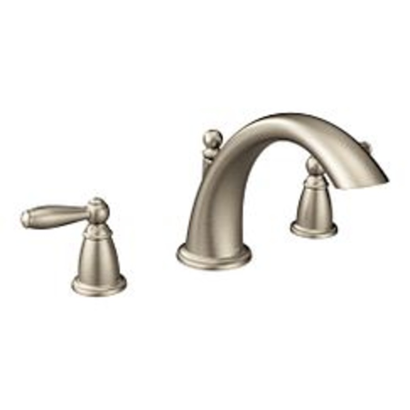 MOEN T933BN Brantford  Two-Handle Roman Tub Faucet In Brushed Nickel