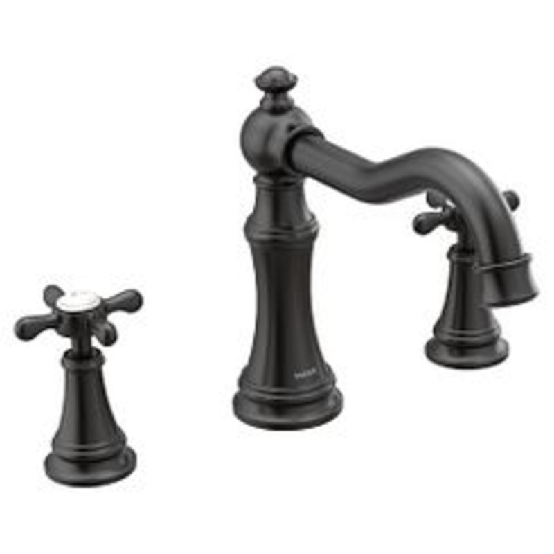 MOEN TS22101BL Weymouth  Two-Handle Roman Tub Faucet In Matte Black