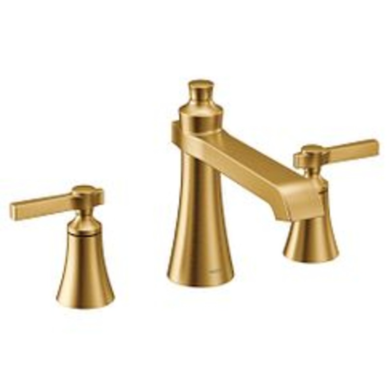 MOEN TS926BG Flara  Two-Handle Roman Tub Faucet In Brushed Gold