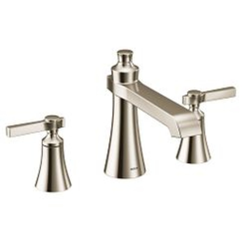 MOEN TS926NL Flara  Two-Handle Roman Tub Faucet In Polished Nickel