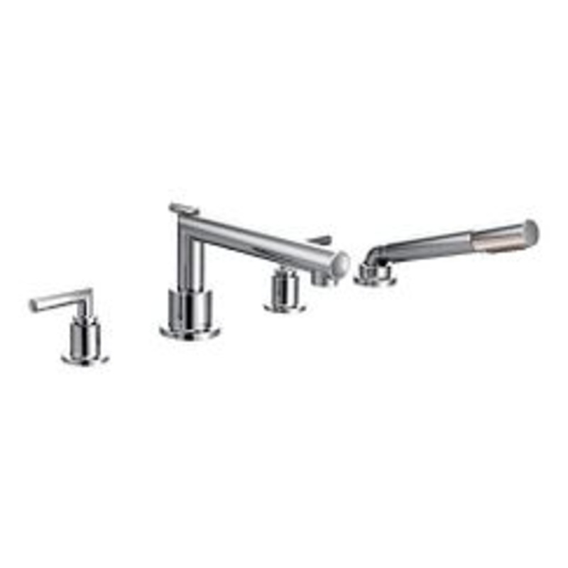 MOEN TS93004 Arris  Two-Handle Roman Tub Faucet Includes Hand Shower In Chrome