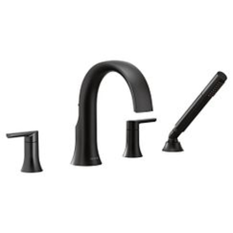 MOEN TS984BL Doux  Two-Handle Roman Tub Faucet In Matte Black