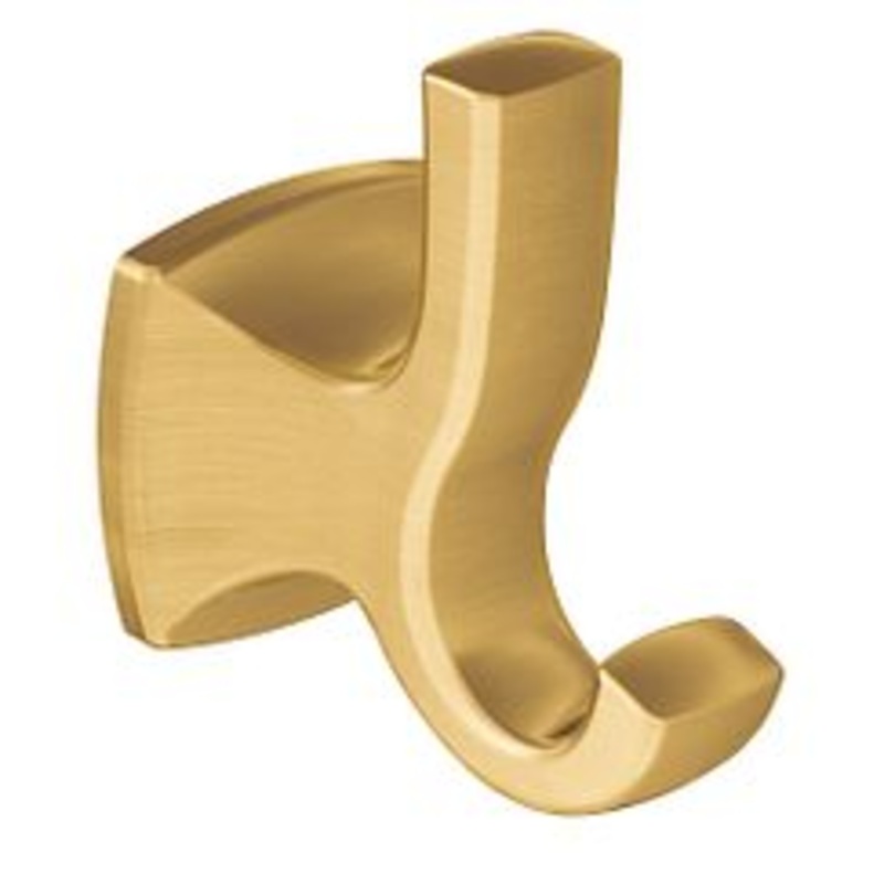 MOEN YB5103BG Voss  Double Robe Hook In Brushed Gold