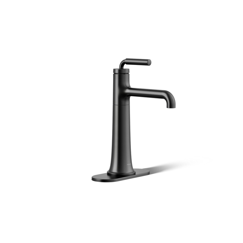 KOHLER K-26437-4-BL Tone Tall Single-Handle Bathroom Sink Faucet, 1.2 Gpm In Matte Black