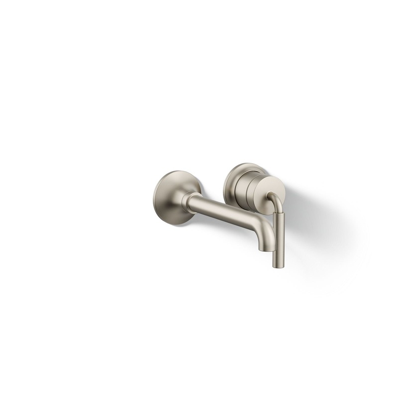 KOHLER K-26438-4-BN Tone Wall-Mount Single-Handle Bathroom Sink Faucet, 1.2 Gpm In Vibrant Brushed Nickel
